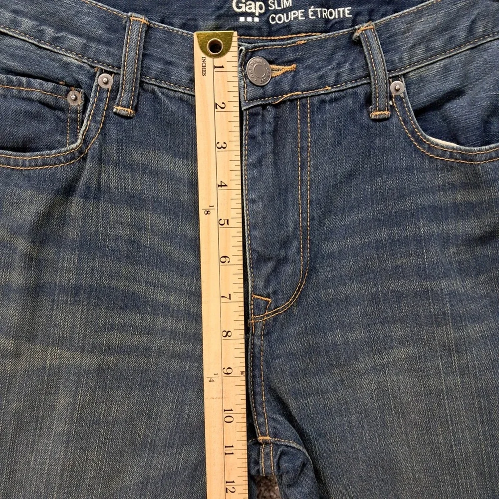 Gap Mens Slim Fit Dark Wash Denim Jeans 31x32 Blue 100% Cotton 7106